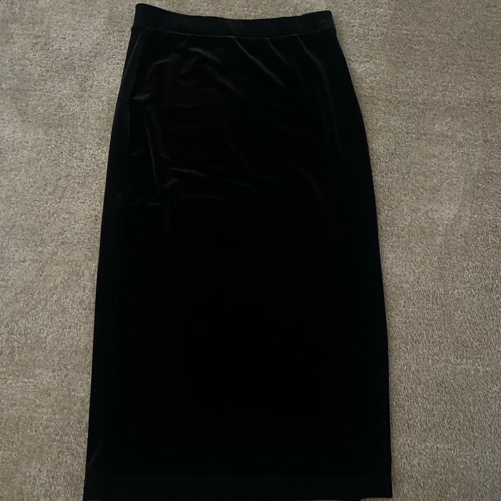 Chico's Black Velvet Pencil Skirt - Picture 2 of 3